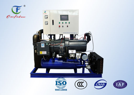 Schrauben Sie Druckluftanlage mit PLC-Steuerung und Kompressor Bitzer CSH für Kühlhaus R407C 2℃